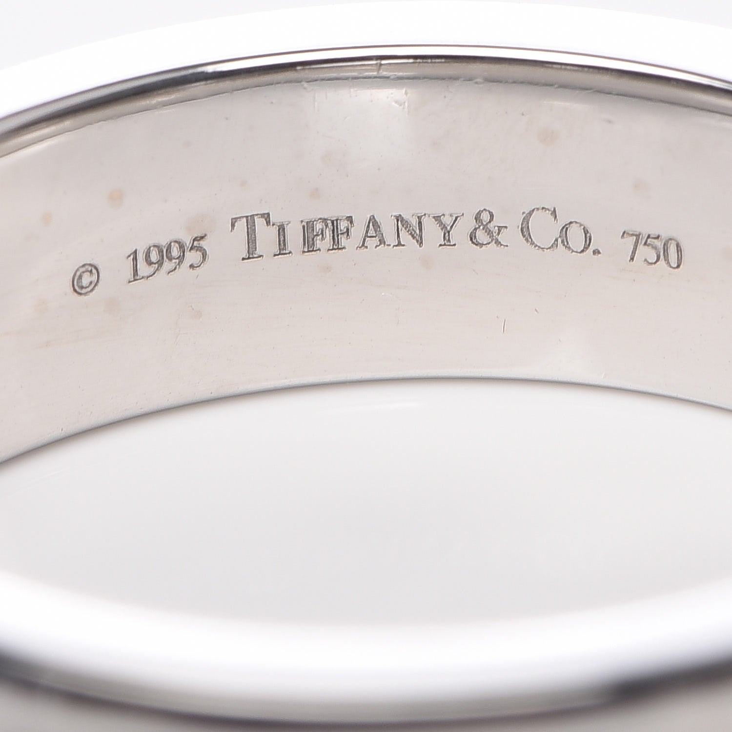 Tiffany 18K White Gold Diamond Atlas Ring 52 6 5 of 6