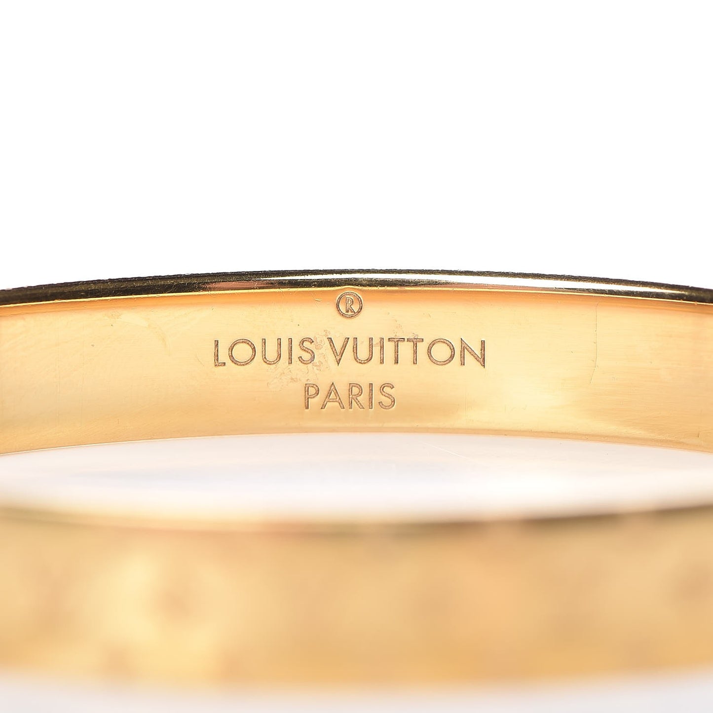 Brass Monogram Nanogram Cuff M Gold