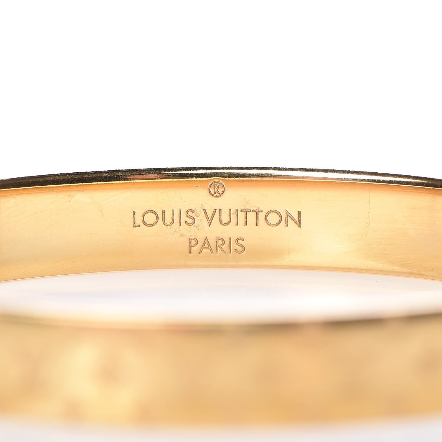 Louis Vuitton Brass Monogram Nanogram Cuff M Gold 4 of 6