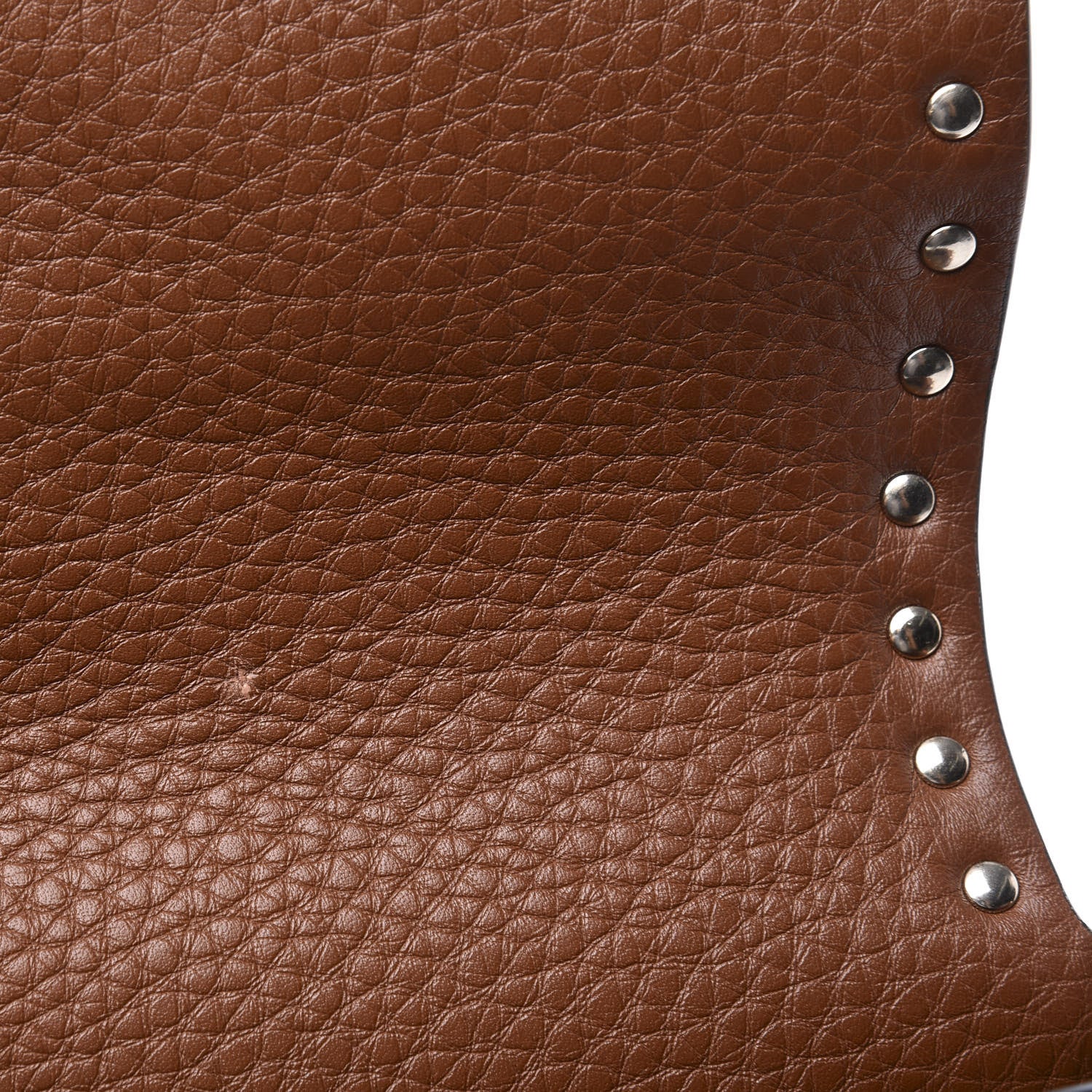 Valentino Garavani Calfskin Large Rockstud Halfmoon Saddle Bag Tan 8 of 11