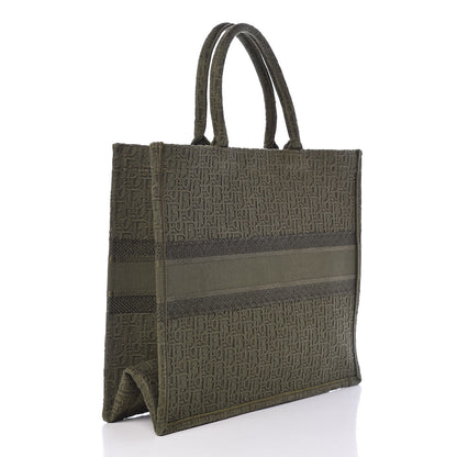 Christian Dior Oblique Denim Book Tote Green 3 of 12