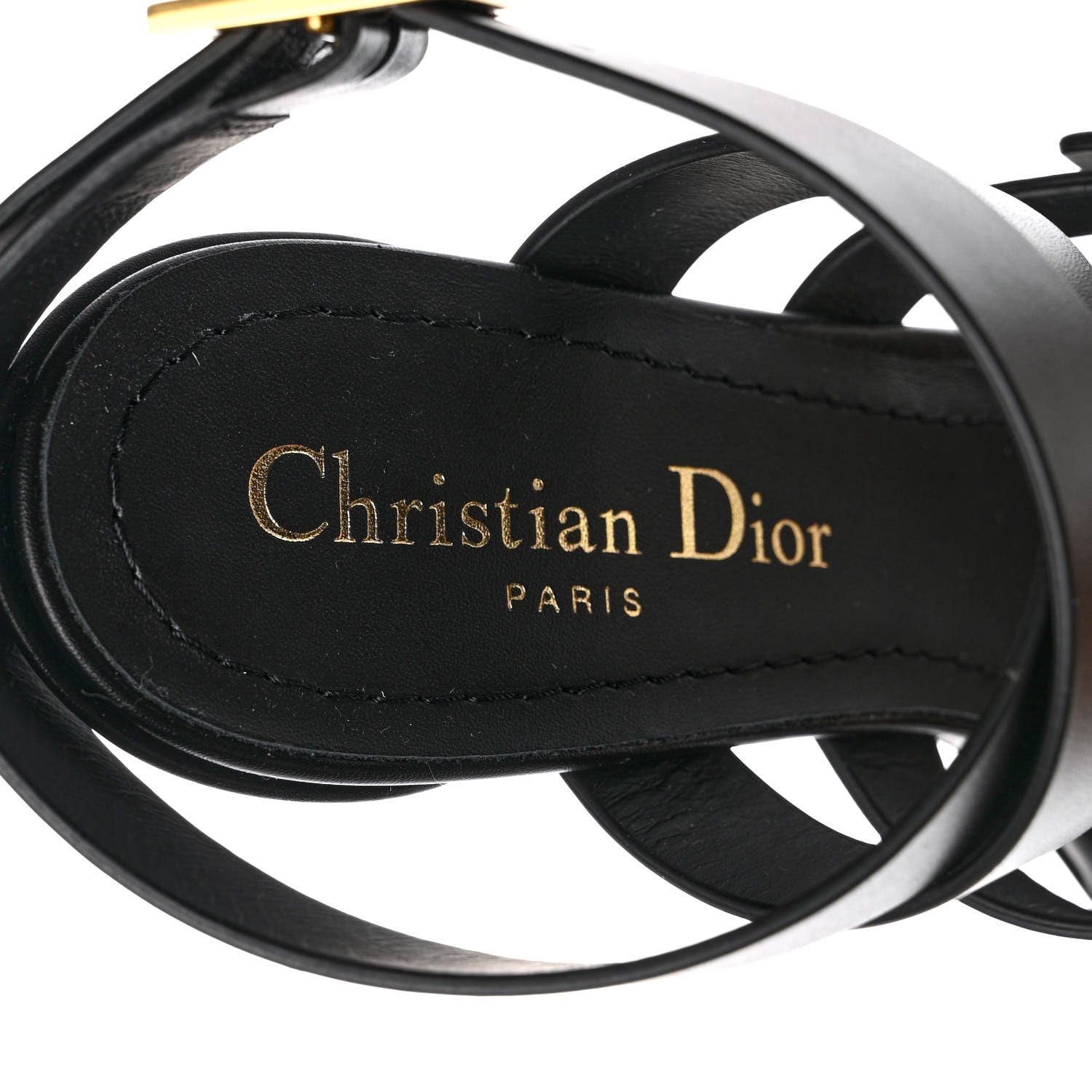 Christian Dior Calfskin Double D 70mm Sandals 35.5 Black 7 of 7