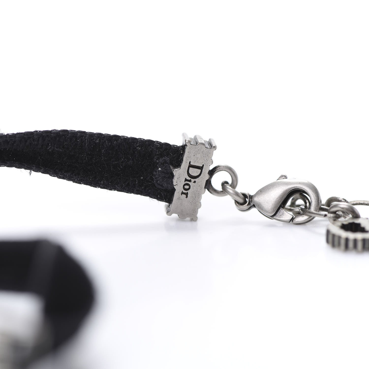 Christian Dior Velvet Crystal J’Adior Choker Necklace Black 4 of 5