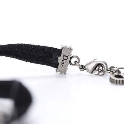 Christian Dior Velvet Crystal J’Adior Choker Necklace Black 4 of 5