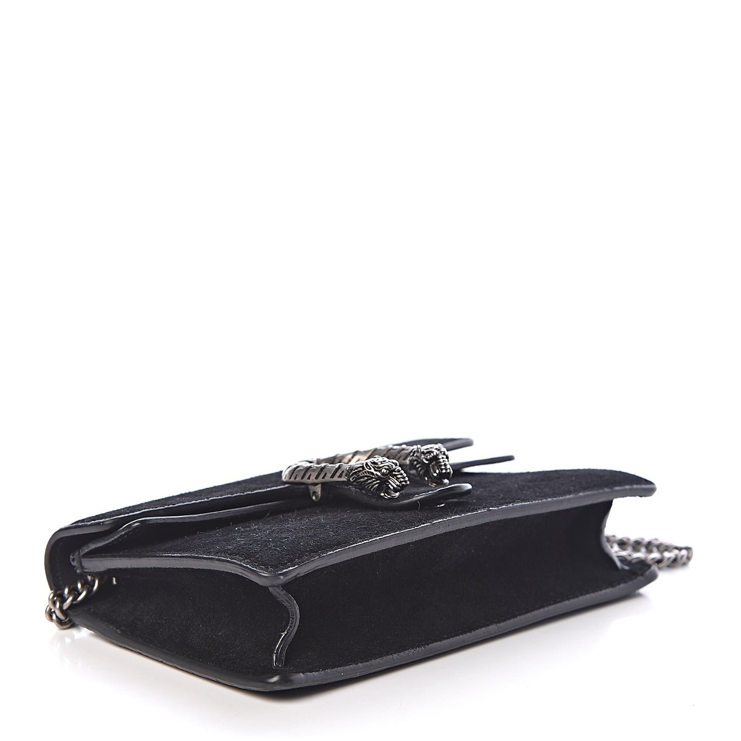 Suede Super Mini Dionysus Shoulder Bag Black