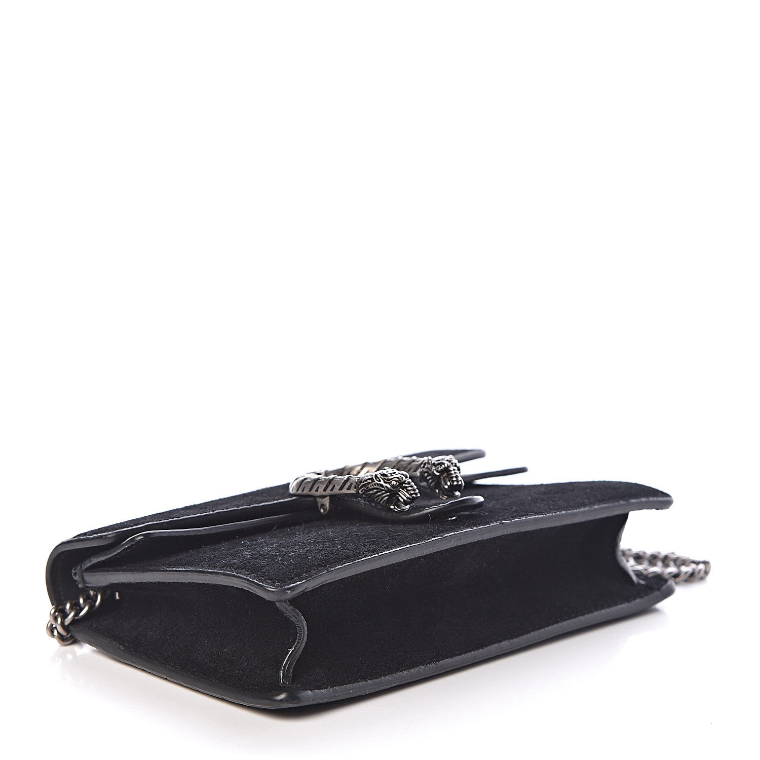 Gucci Suede Super Mini Dionysus Shoulder Bag Black 4 of 9