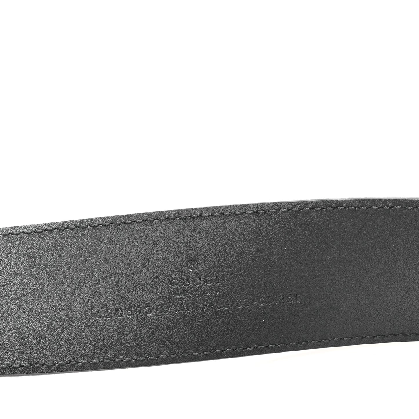 Plutone Calfskin Palladium Double G 40mm Belt 80 32 Black