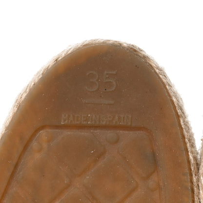 Chanel Iridescent Goatskin Patent CC Espadrille Mules 35 Black 6 of 8