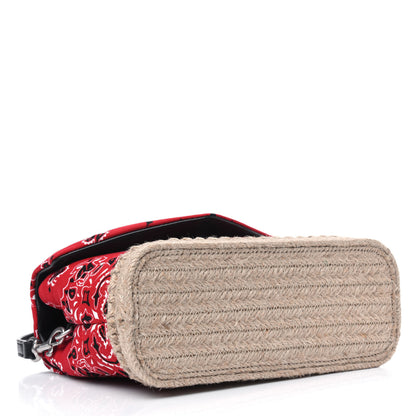 Saint Laurent Cotton Bandana Y Quilted Monogram Toy Loulou Crossbody Bag Red 3 of 5
