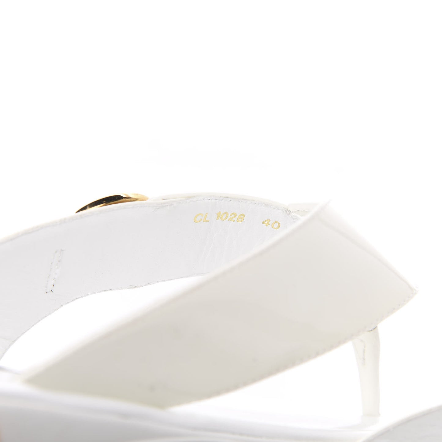 Calfskin Kiwi Sandals 40 White