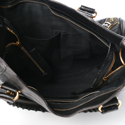 Balenciaga Chevre Gold Metallic Edge Hardware Velo Black 5 of 9