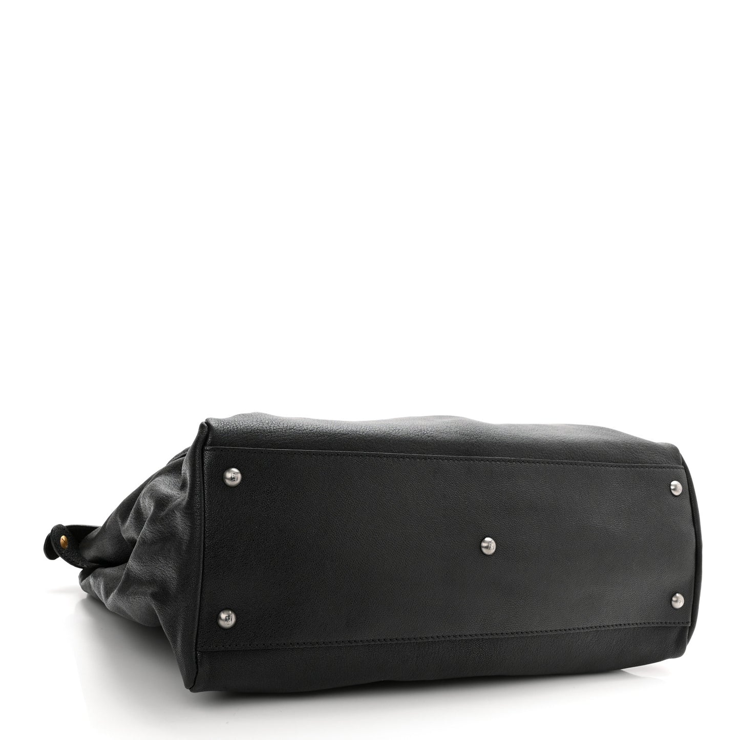 Goatskin Large Peekaboo Iconic Satchel Black