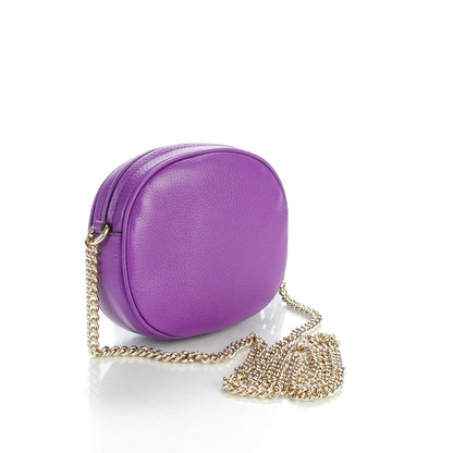 Gucci Pebbled Calfskin Mini Soho Chain Bag Shine Purple 3 of 7