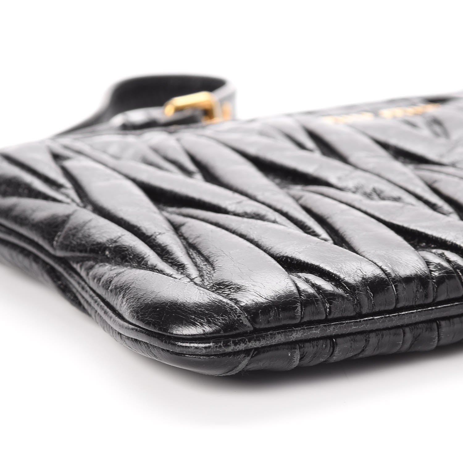 Miu Miu Nappa Lux Matelasse Wristlet Black 9 of 10