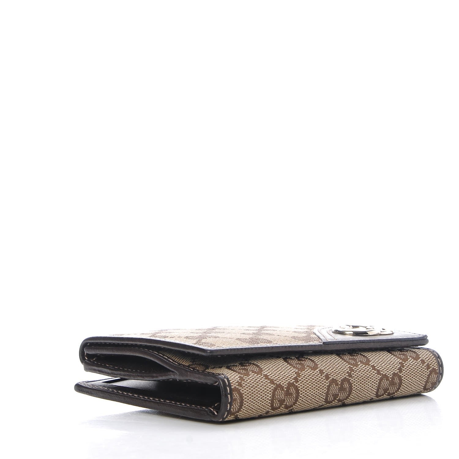 Gucci Monogram New Britt French Wallet Dark Brown 4 of 8