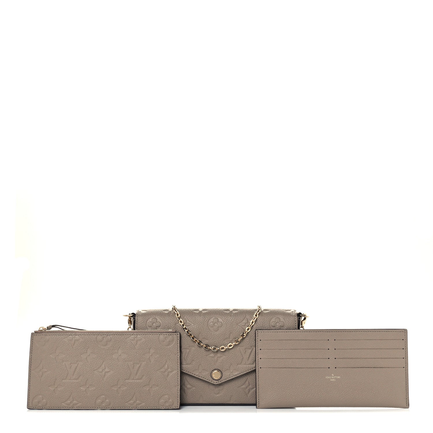 Louis Vuitton Empreinte Pochette Felicie Chain Wallet Tourterelle 3 of 14