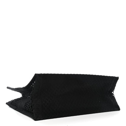 Christian Dior Mesh Embroidered Book Tote Black 3 of 8