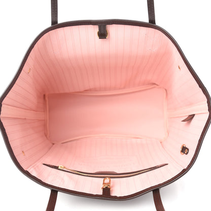 Louis Vuitton Damier Ebene Neo Neverfull MM Rose Ballerine 5 of 11