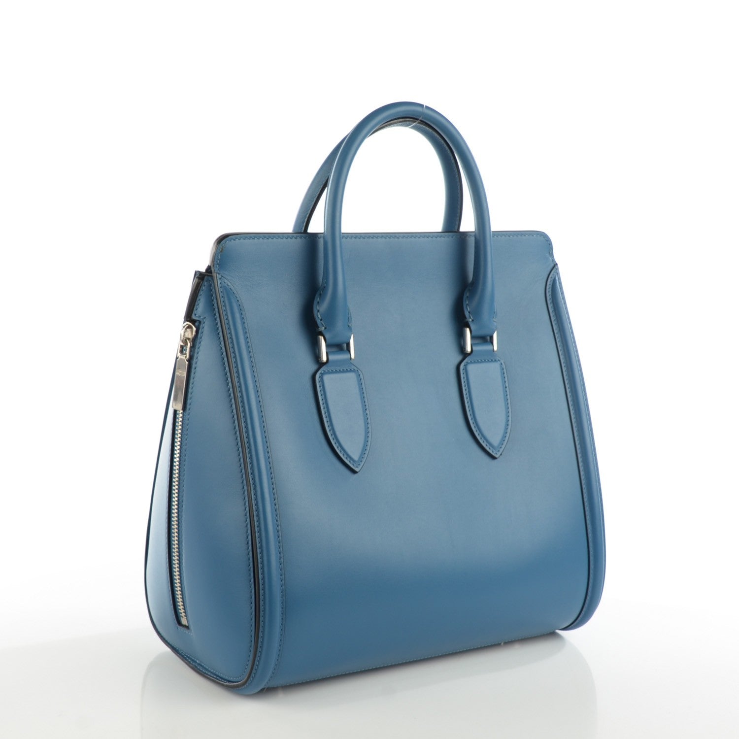 Alexander McQueen Calfskin Large Heroine Blue 3 of 9