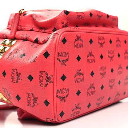 MCM Visetos Medium Side Studs Stark Backpack Corail 8 of 11