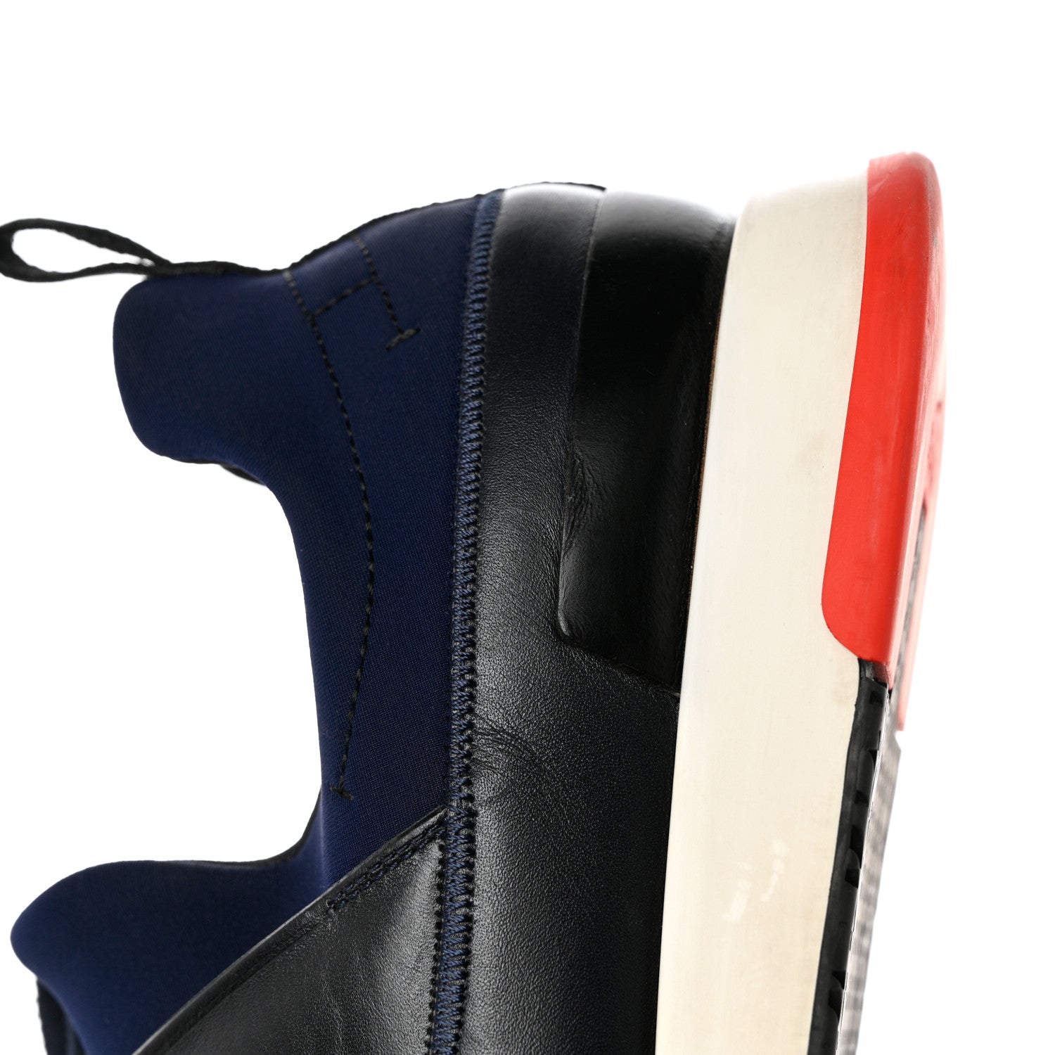 Hermes Calfskin Technical Canvas Suede Goatskin Mens Stadium Sneakers 42.5 Black 11 of 12