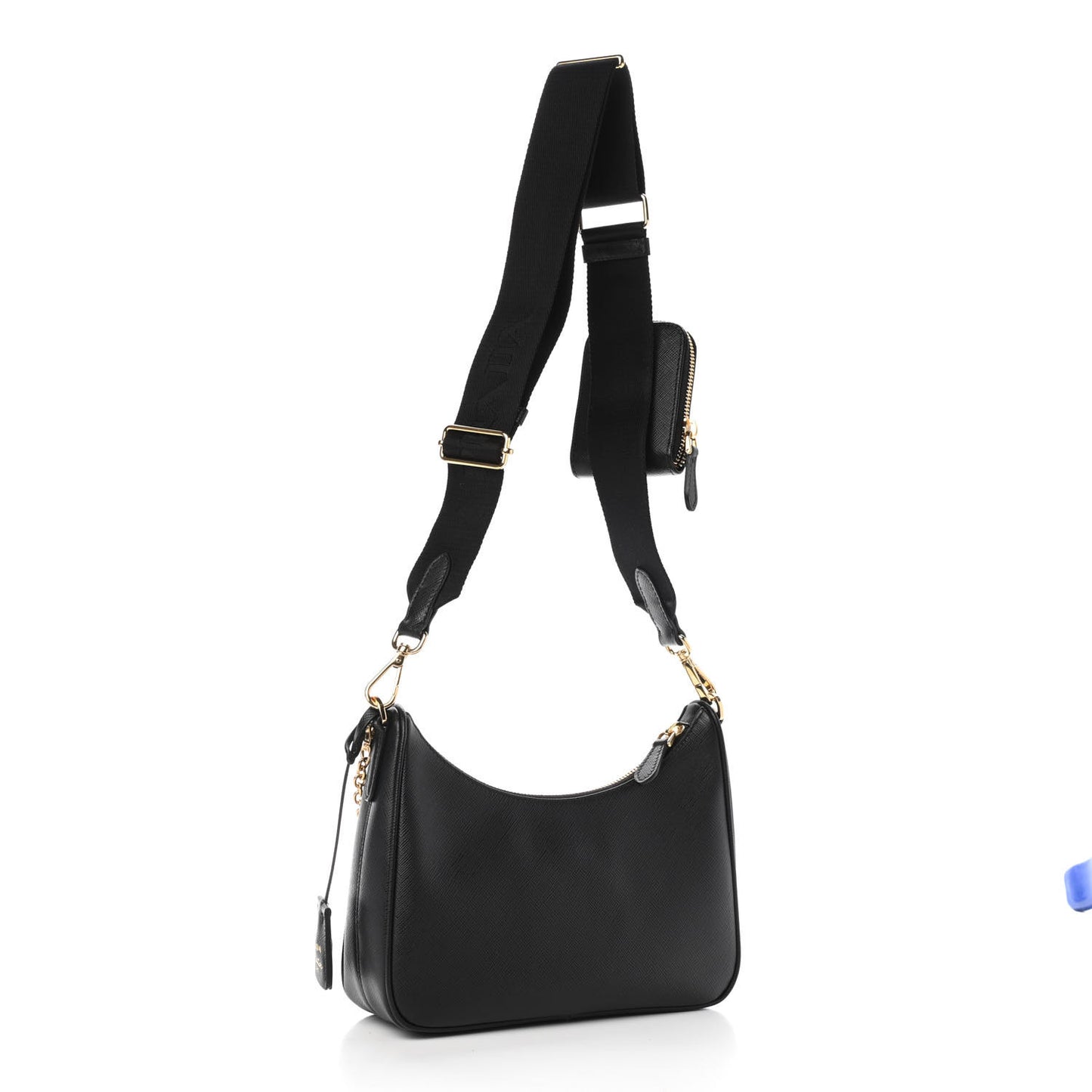 Saffiano Lux Re-Edition 2005 Shoulder Bag Black