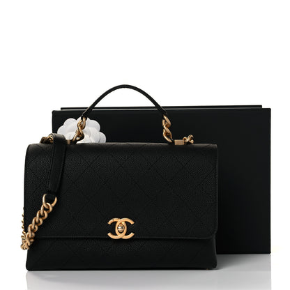 Chanel Grained Calfskin Small Stitched Flap Black 10 of 10
