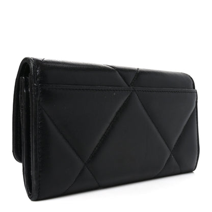 Chanel Lambskin Quilted Chanel 19 Flap Wallet Black 3 of 8