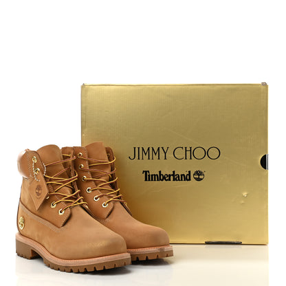 Jimmy Choo X TIMBERLAND Nubuck Glitter Ankle Boots 9.5 Wheat 11 of 11