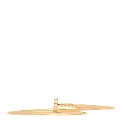 Cartier 18K Yellow Gold Diamond Small Juste Un Clou Bracelet 18 1 of 4