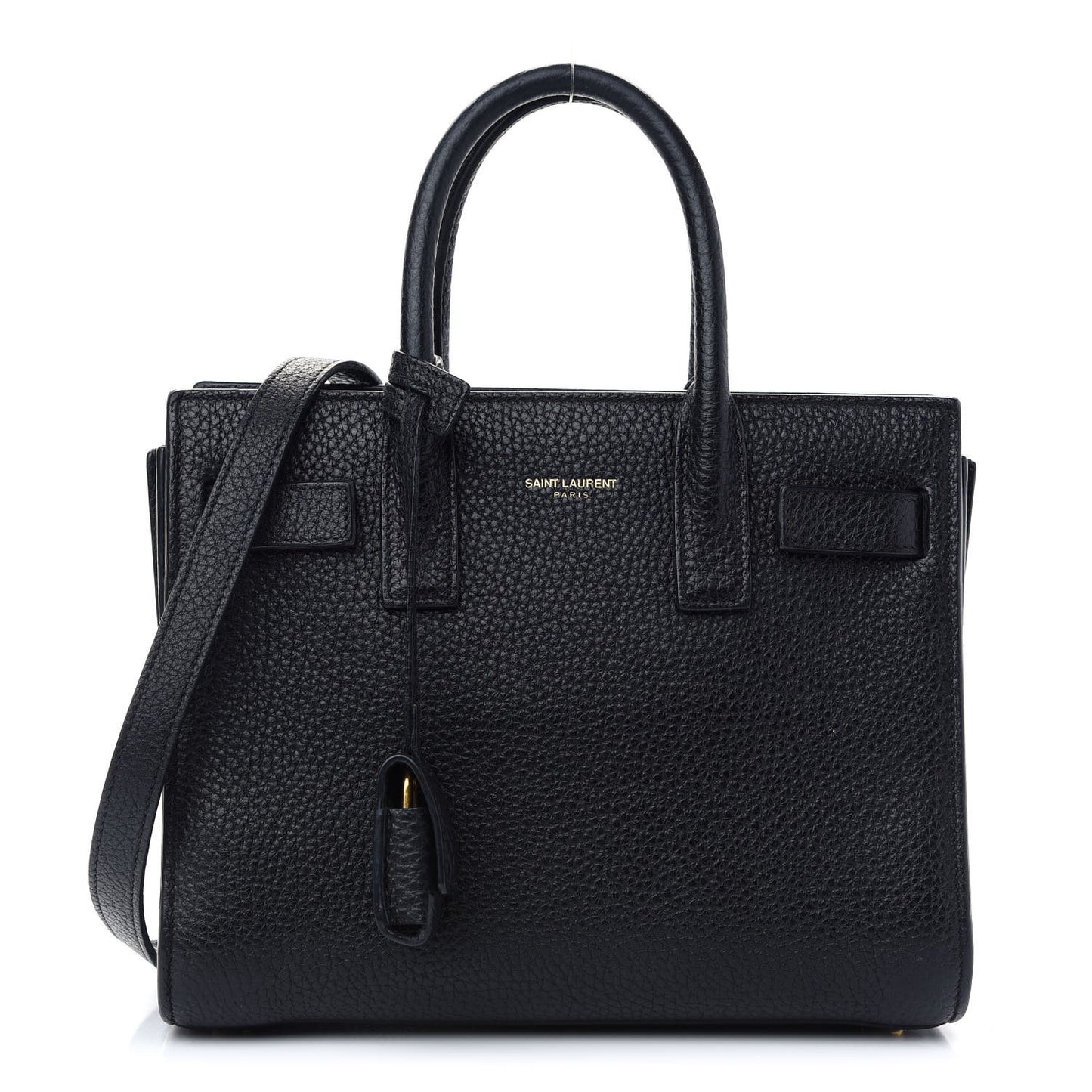 Grained Calfskin Nano Sac De Jour Black