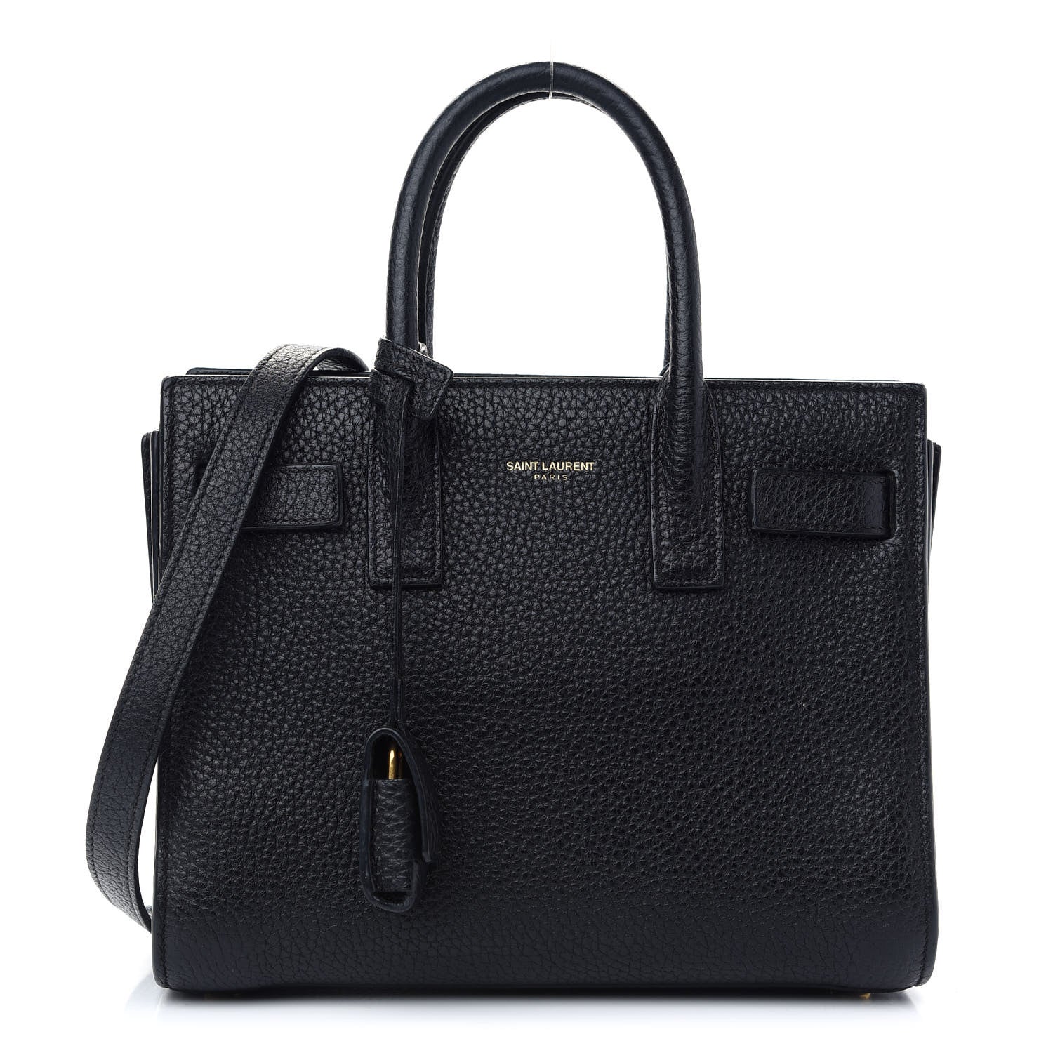Saint Laurent Grained Calfskin Nano Sac De Jour Black 1 of 11