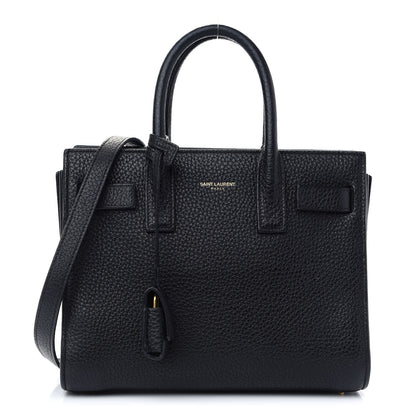 Saint Laurent Grained Calfskin Nano Sac De Jour Black 1 of 11