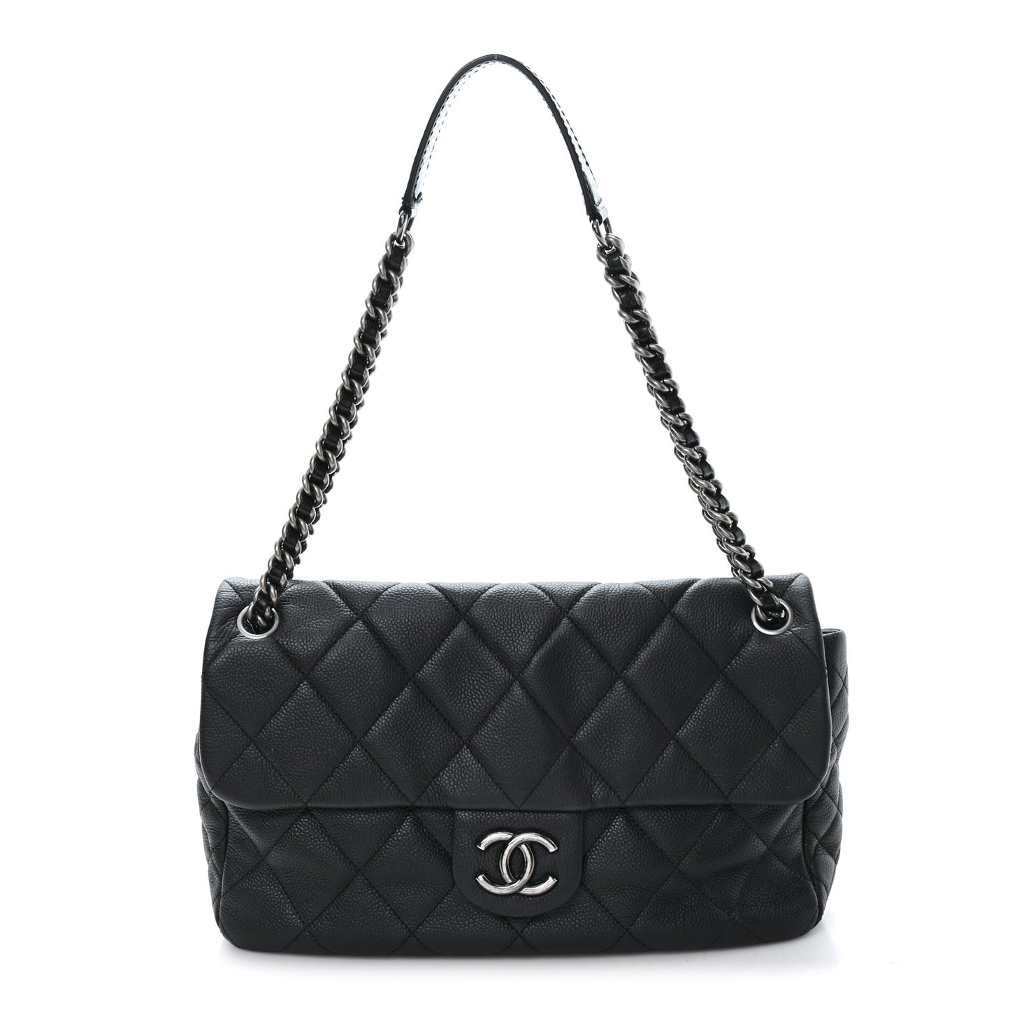 Caviar Quilted Coco Casual Flap Black