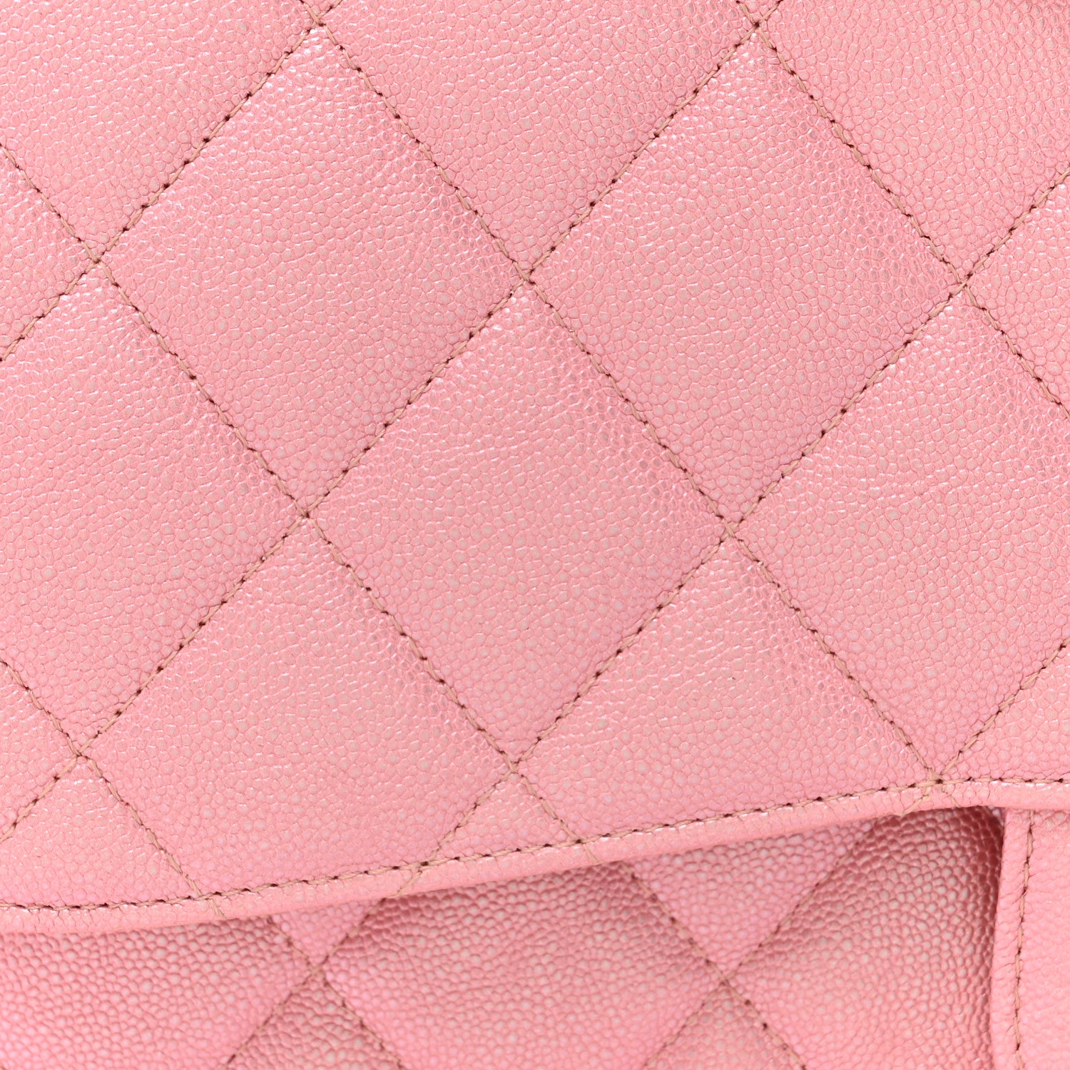 Chanel Iridescent Caviar Quilted Jumbo Double Flap Rose Pink 8 of 16