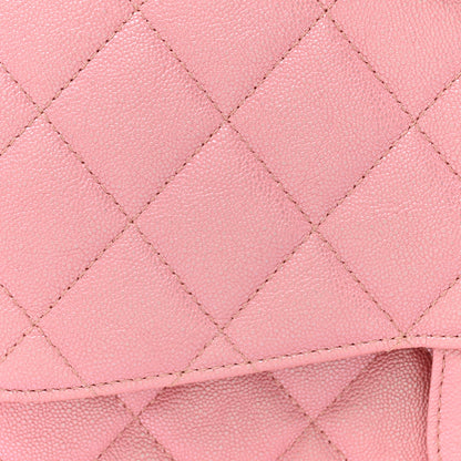 Chanel Iridescent Caviar Quilted Jumbo Double Flap Rose Pink 8 of 16