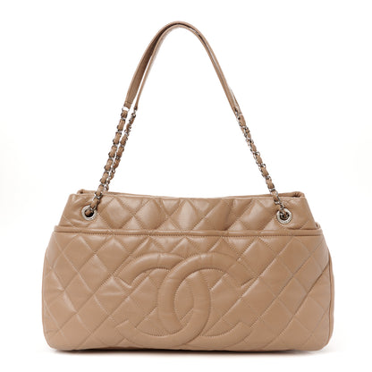 Chanel Caviar Quilted Timeless CC Soft Tote Beige 1 of 11