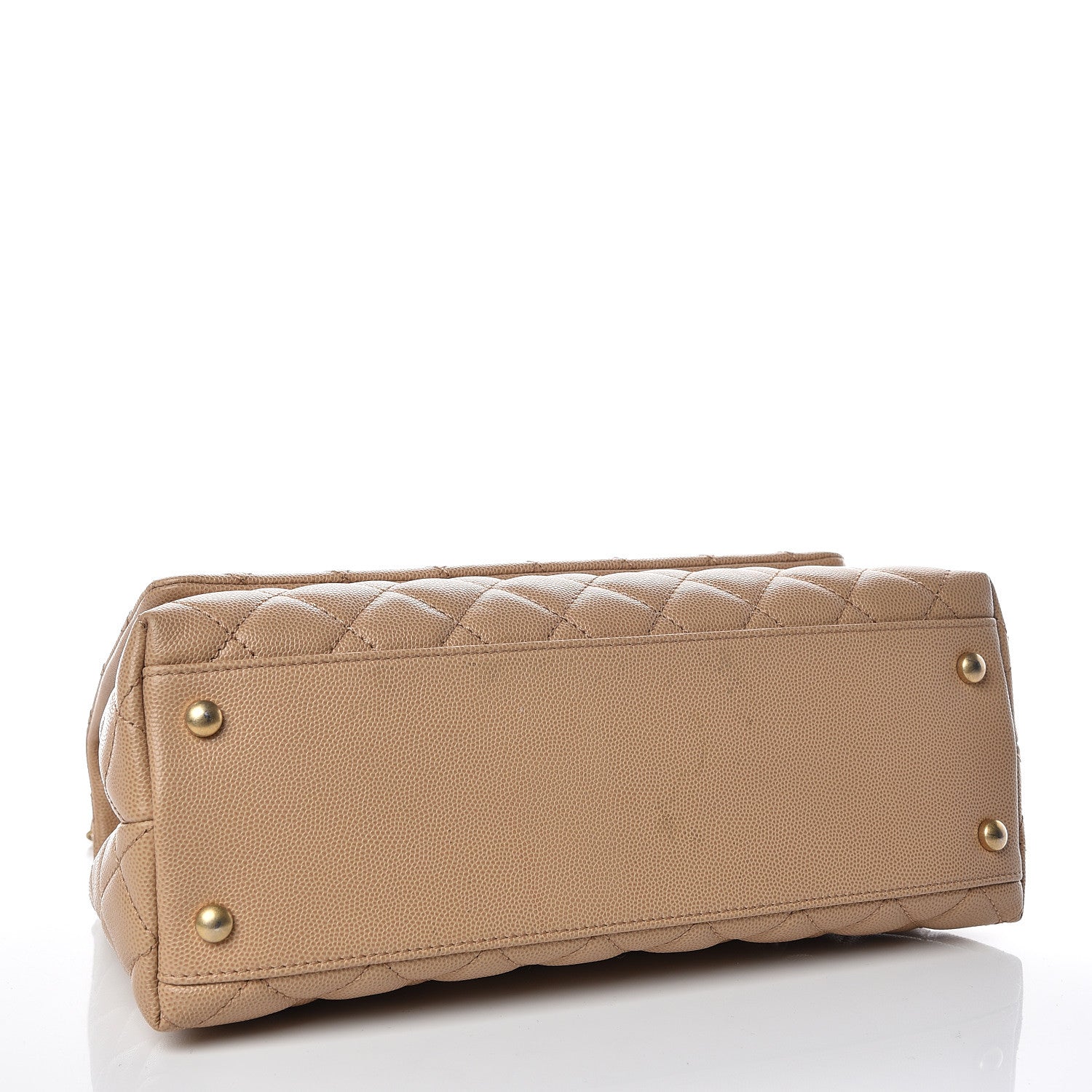 Chanel Caviar Lizard Embossed Quilted Small Coco Handle Flap Beige 4 of 12