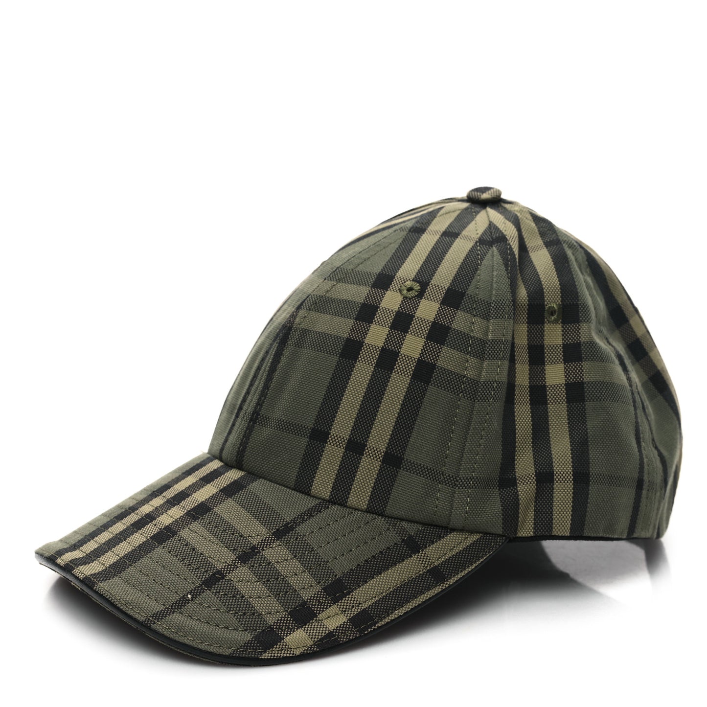 Cotton Icon Check Baseball Hat M Green