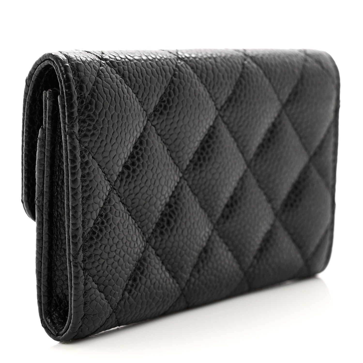 Chanel Caviar Quilted Flap Card Holder Black 3 of 9