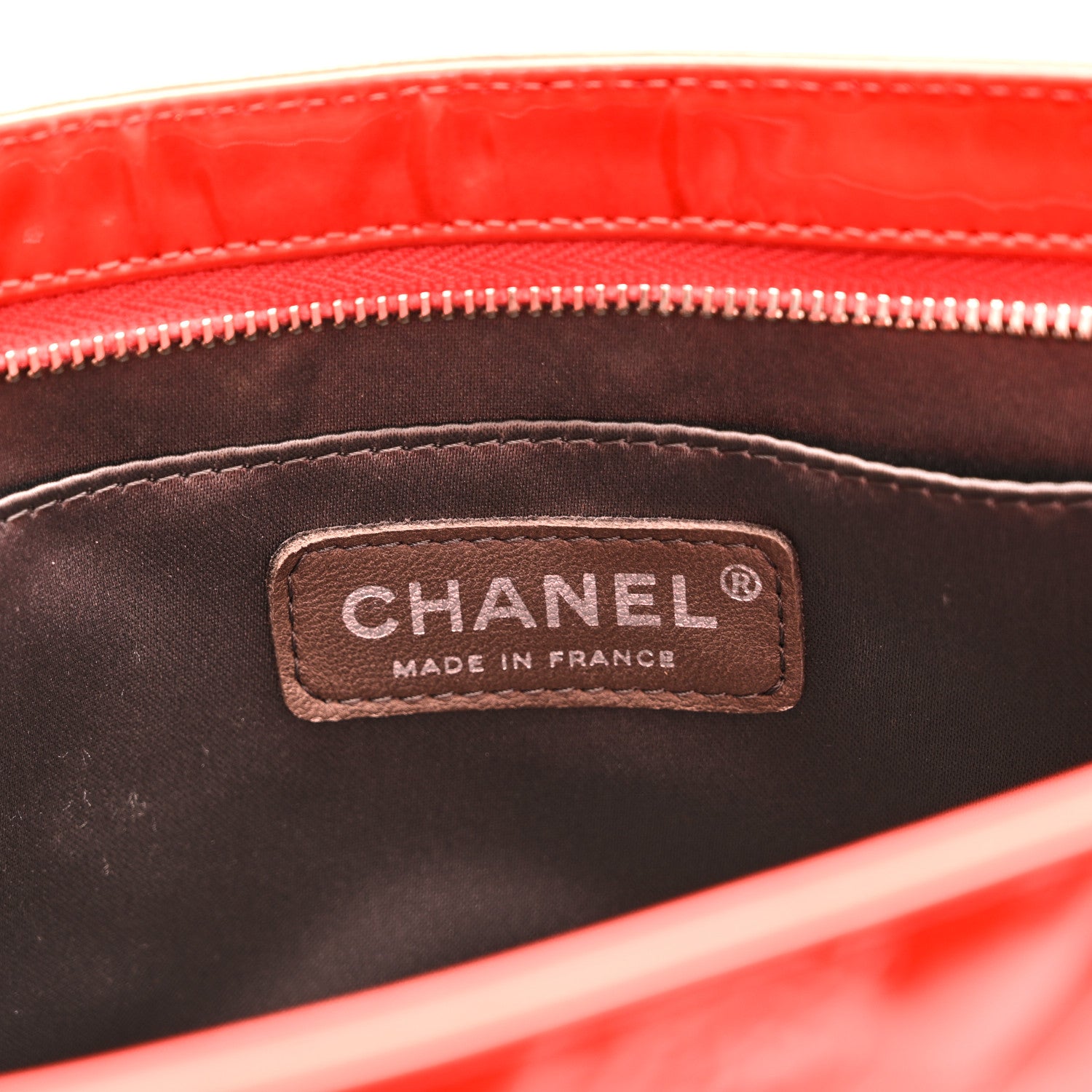 Chanel Patent Calfskin Lucky Symbols Pochette Coral 10 of 19