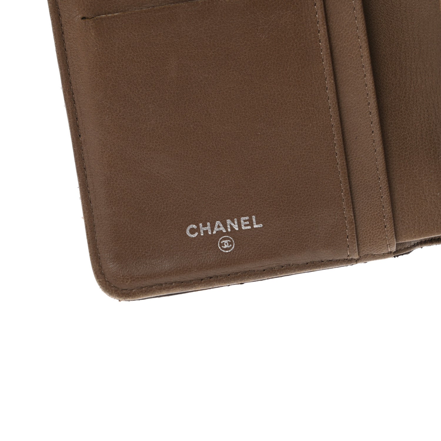 Chanel Lambskin Quilted Yen Wallet Dark Brown 6 of 10