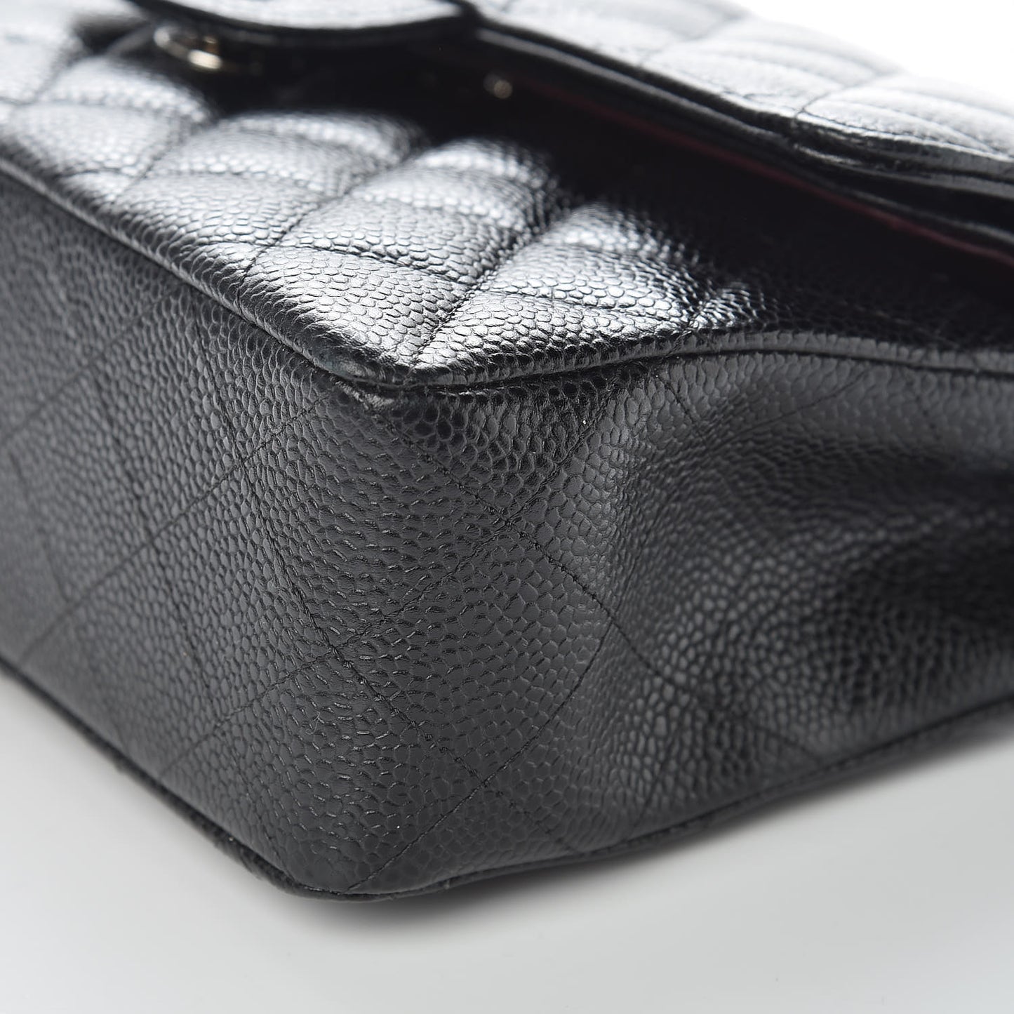 Caviar Quilted Small Double Flap Black