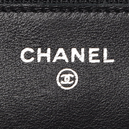 Chanel Patent Quilted Wallet On Chain WOC Black 6 of 9