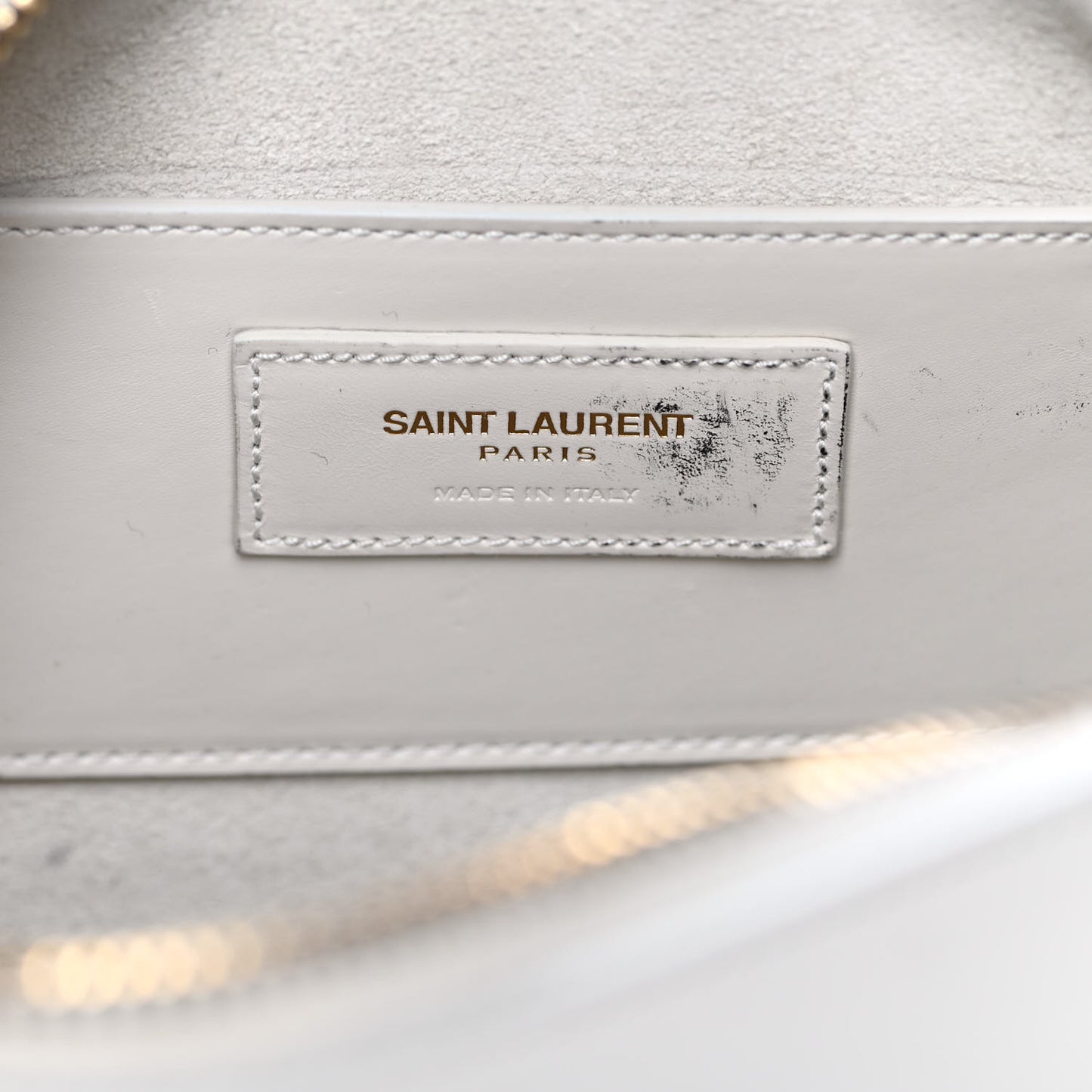 Calfskin Classic Baby Duffle Dove White