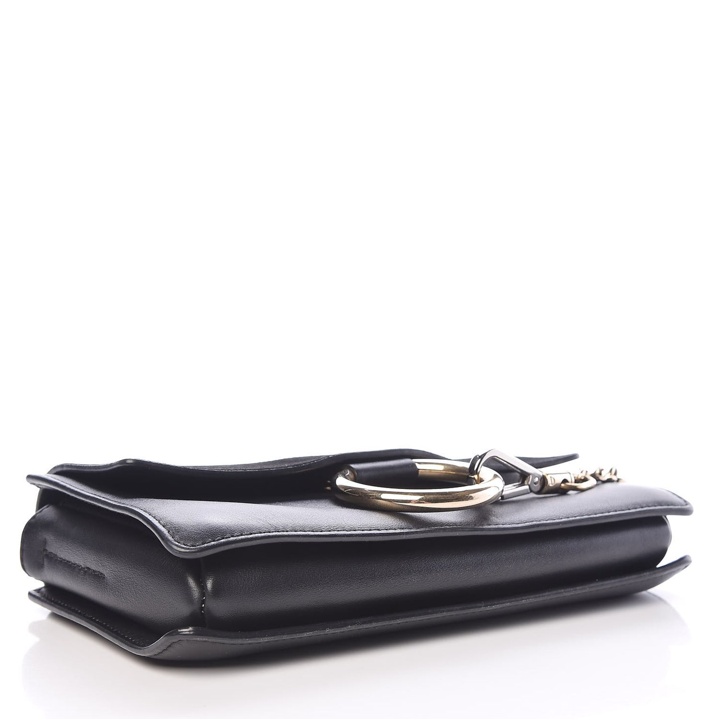 Suede Calfskin Small Faye Shoulder Bag Black