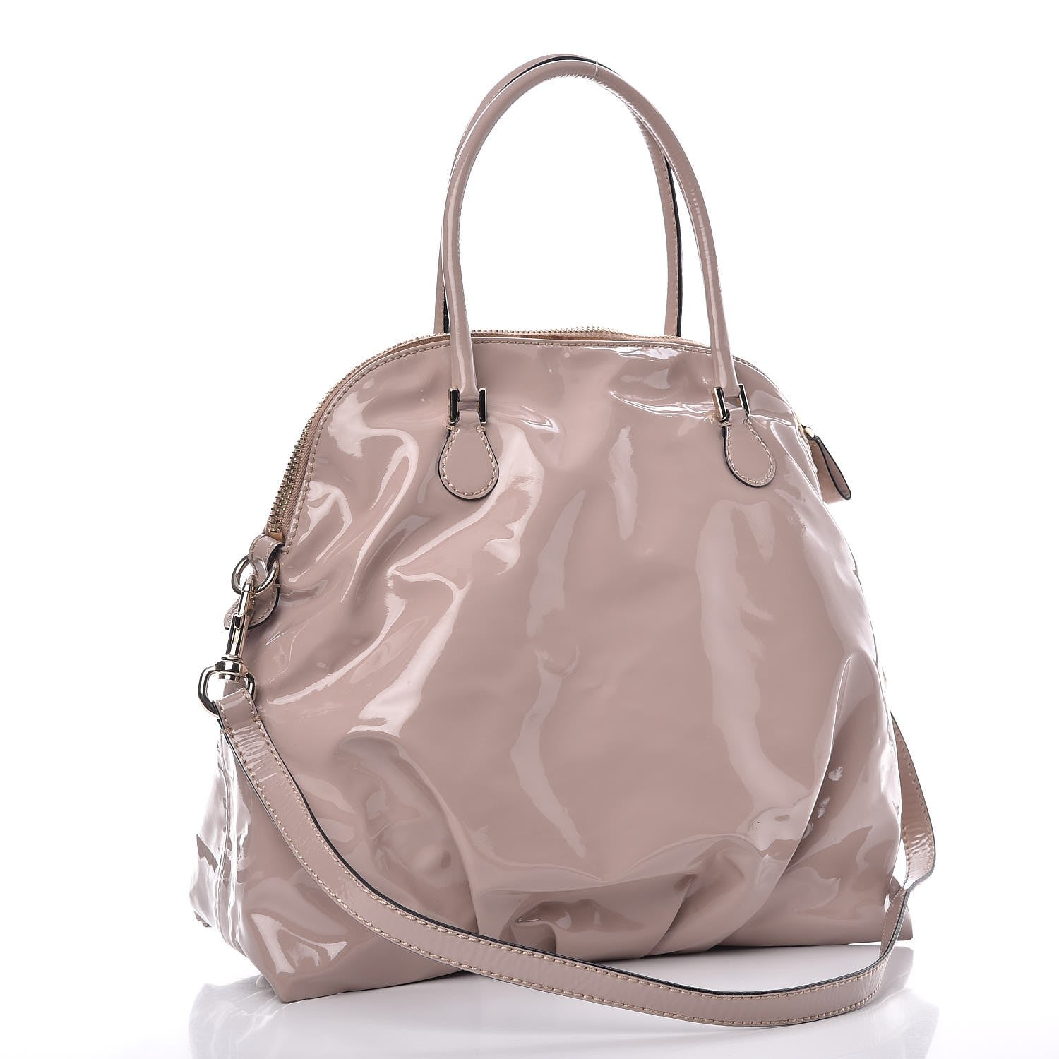 Valentino Garavani Patent Lacca Bow Dome Tote Blush Nude 4 of 13