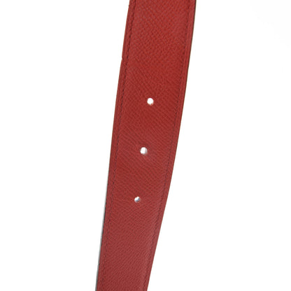 Hermes Epsom 32mm Matte H Belt 90 Rouge De Coeur Bleu Du Nord 3 of 5