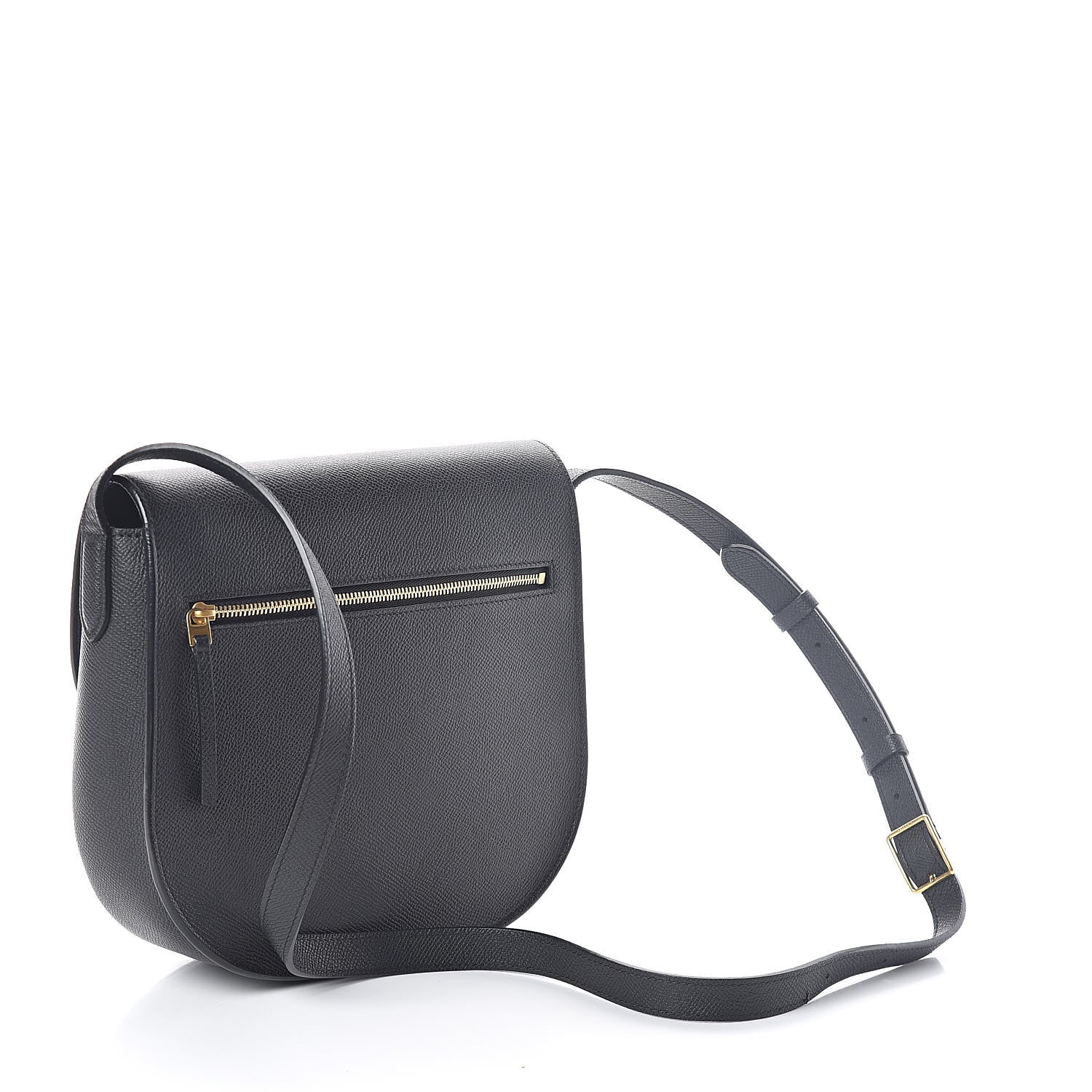 Celine Grained Calfskin Compact Trotteur Black 3 of 8