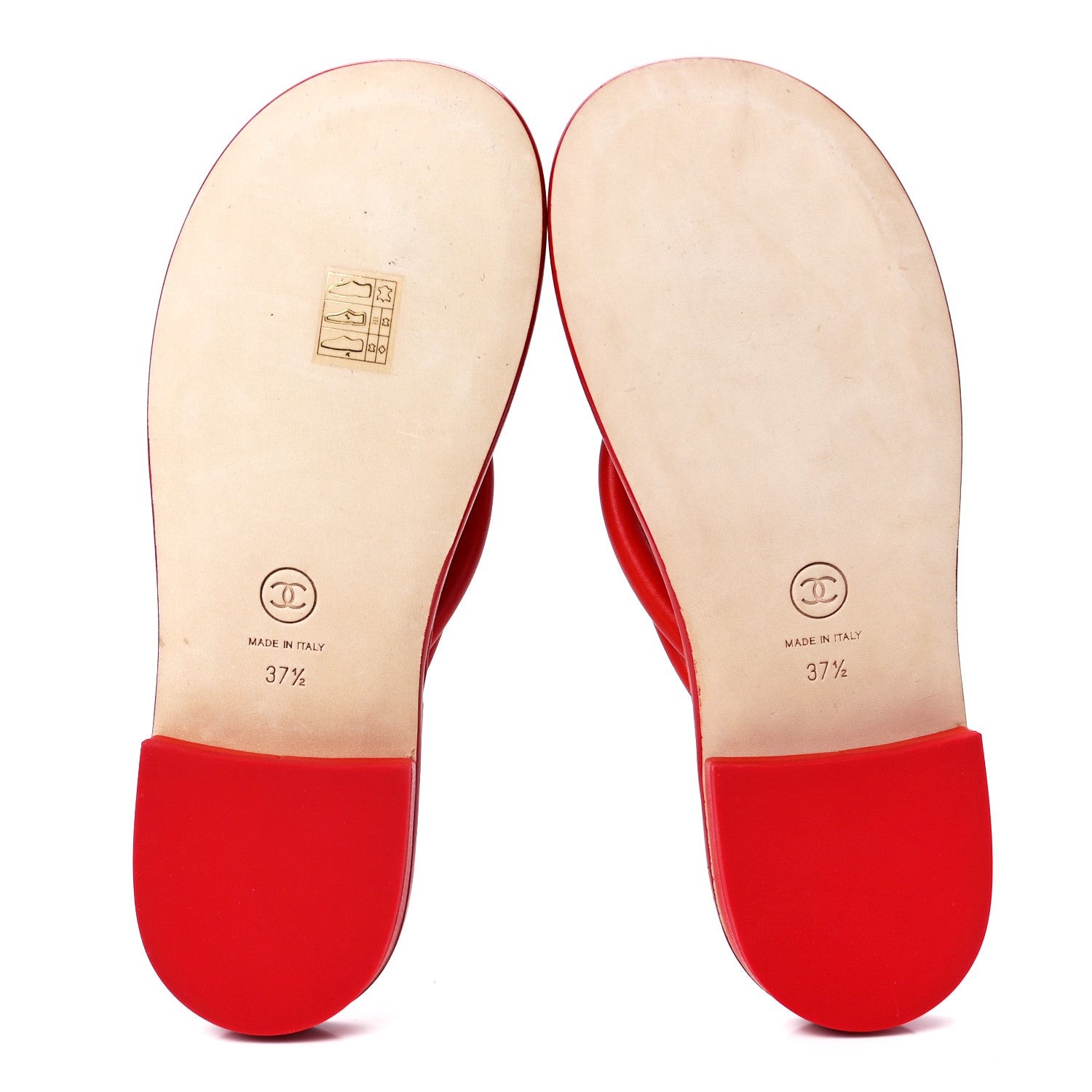 Chanel Lambskin Terry Cloth CC Thong Sandals 37.5 Pink 5 of 7
